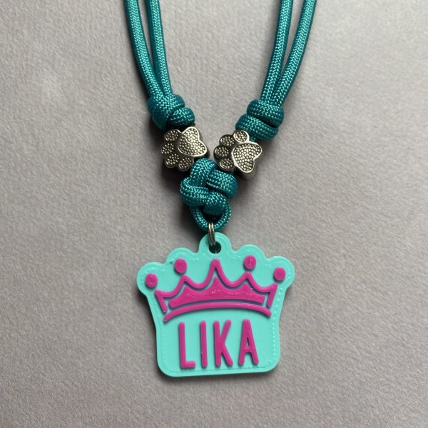 KIT Colar de Identificação + TAG 2 Cores | COROA
